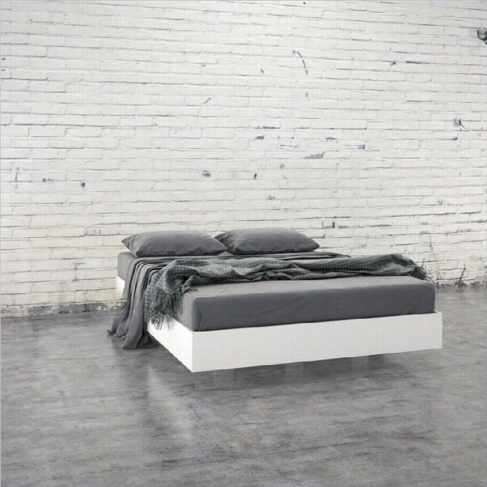 Nexera Acapella Full Size Platform Bed In White And Melamine