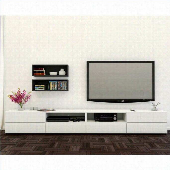 Nexera Blvd 60' Tv Stad With Decorative Wall Rectangles