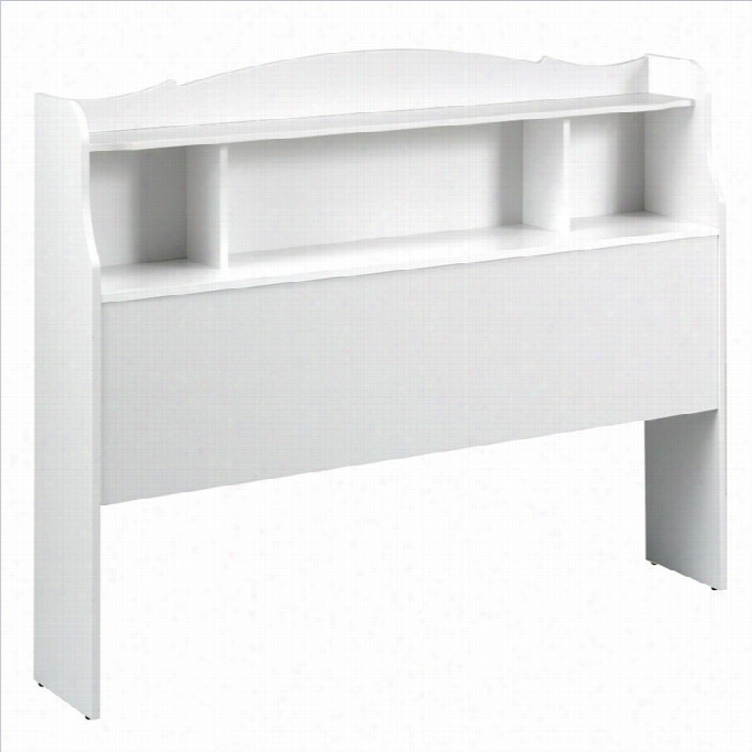 Nexera Dixie Bookshelf Headboard Ni White-full