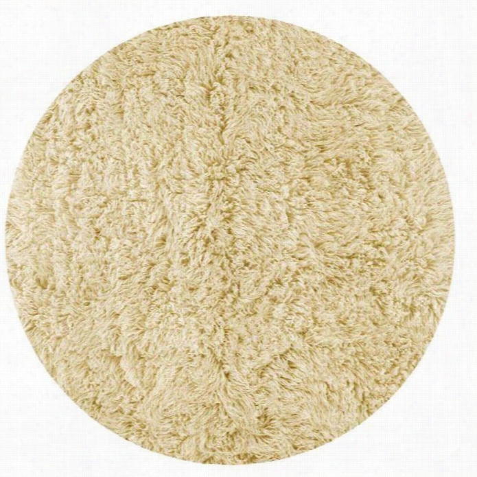 Nul Oom 5' X 5' Hand Woven Genuine Greek Flokati Round Rug In Natural