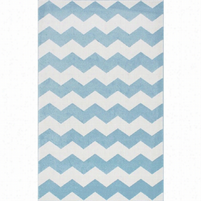 Nuloom 7' 10 X 10' 10 Aponte Chevron Rug In Light Blue