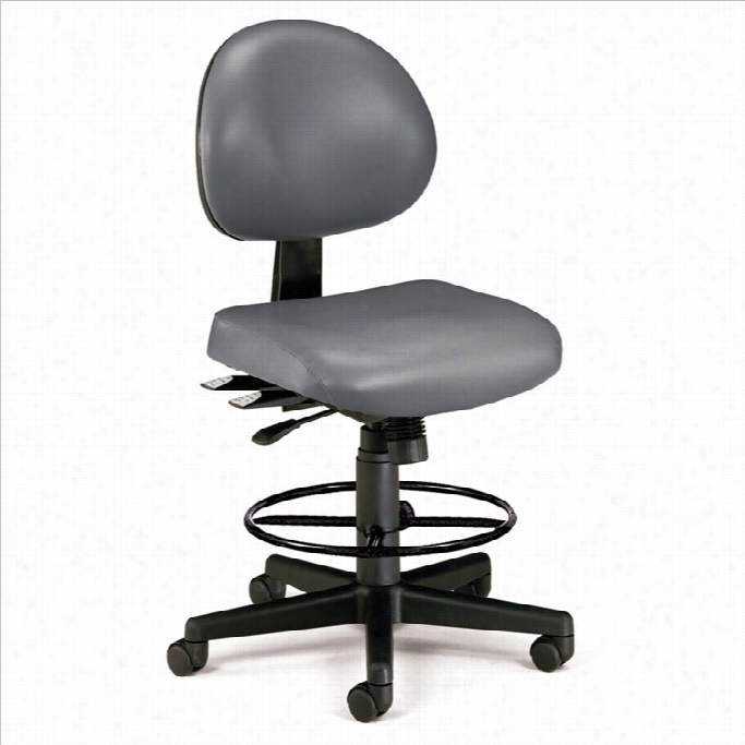 Ofm 24 Hour Tsak Draffing Office Chair With Drafing Kit In Charcoal