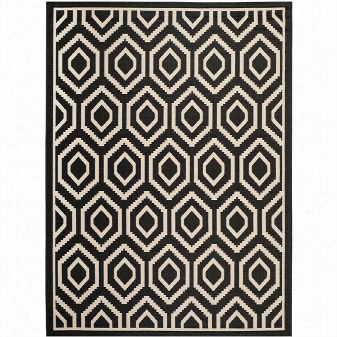 Safavieh Courtyard Black Indoor Outdoor Rug - 9' X 12'