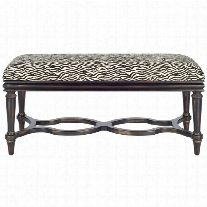 Safavieh Garret Zebra Forest Bench In Black And Zebra