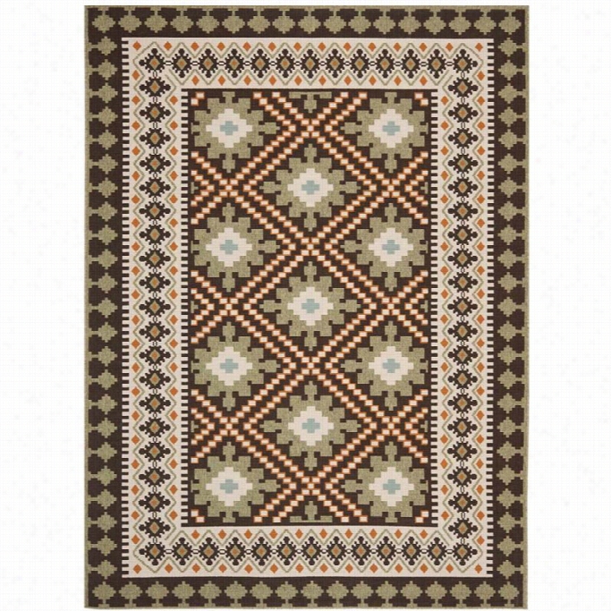 Safavieh Veran Da Polypropelene Large Retcangle Rug Ver099-0724-8  In Chocolate And Terracotta