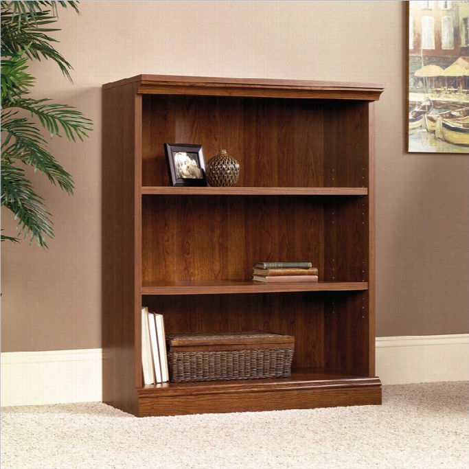 Sauder Camden County 3-shelf Bookcase In Planked Cherry Finish