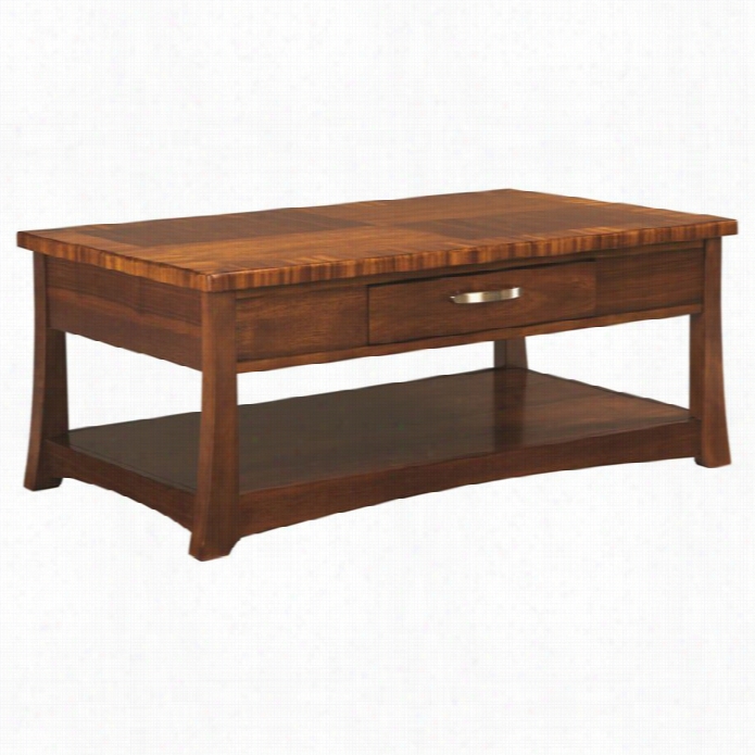 Somerton Milan Coffee Table In Polished Brown