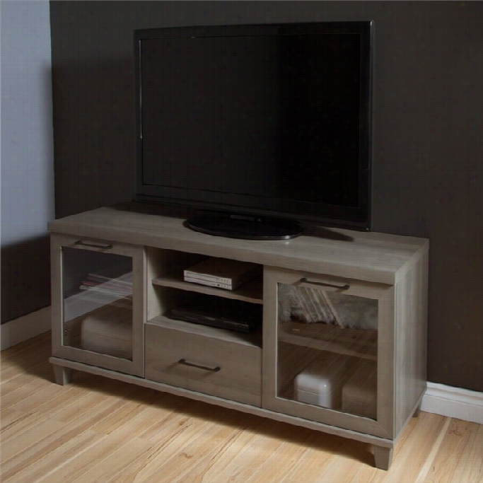 South Shore Ad Rian 2 Door60 Wood Tv Stand In Gray Maple