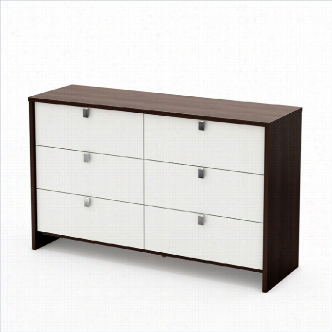 South Shore Cookie Dresser In Mocha & White