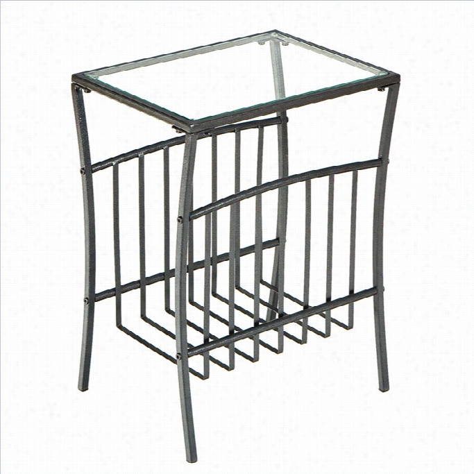 Southern Enterprises Metal Mwgazine Table In Textured Bblack