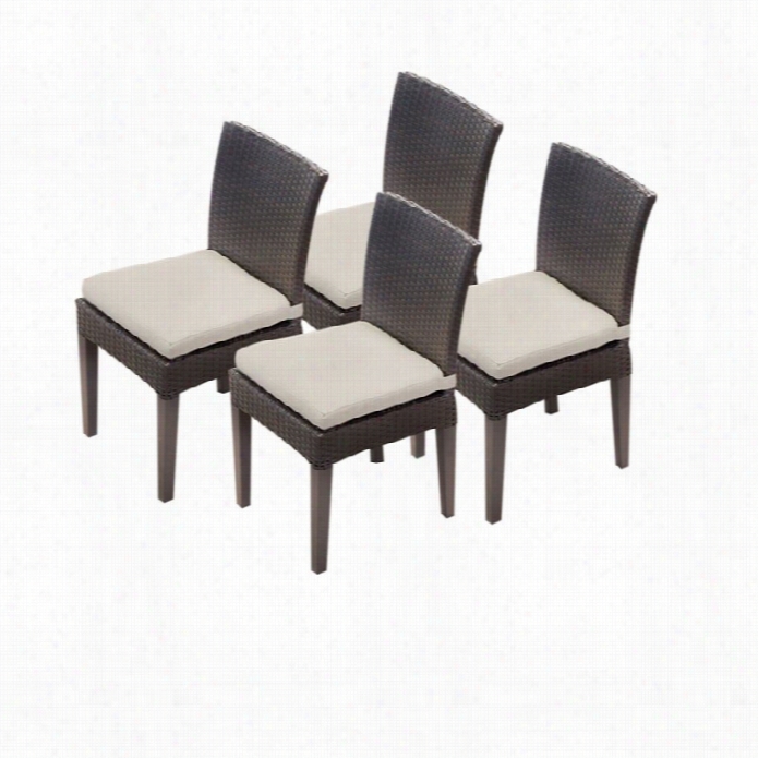 Tkc Napa Wicker Patio  Dining Chairs In Beieg (set F 4)