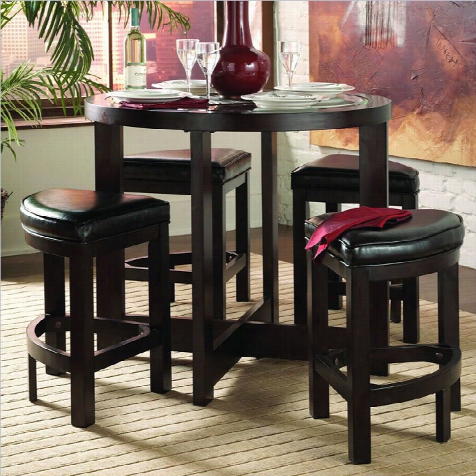 Trent Home Redell  5 Pc Counte R Height Dinette Set In Cherryy