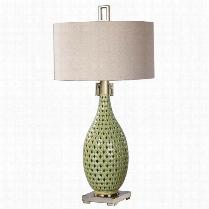 Uttermost Chamoru Green Glaze Lamp