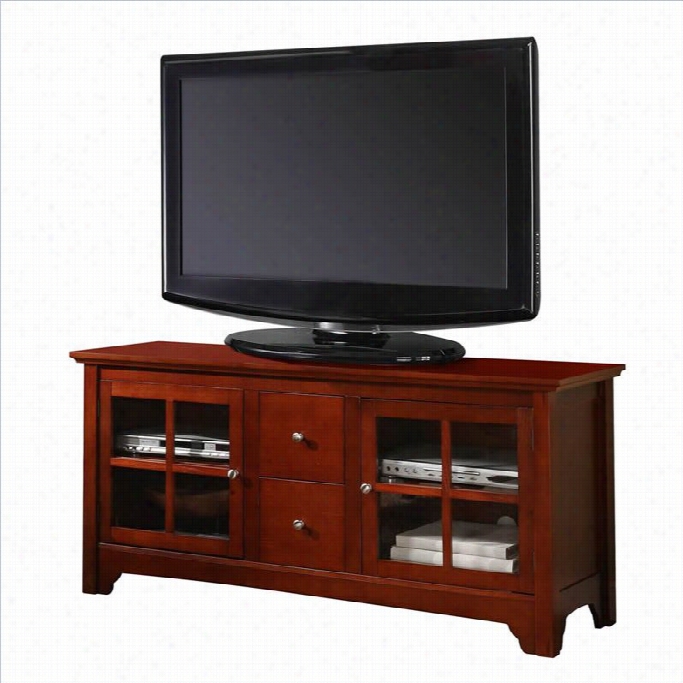 Walker Edison 5 2inch Solid Wood Tv Stbd With Drawers