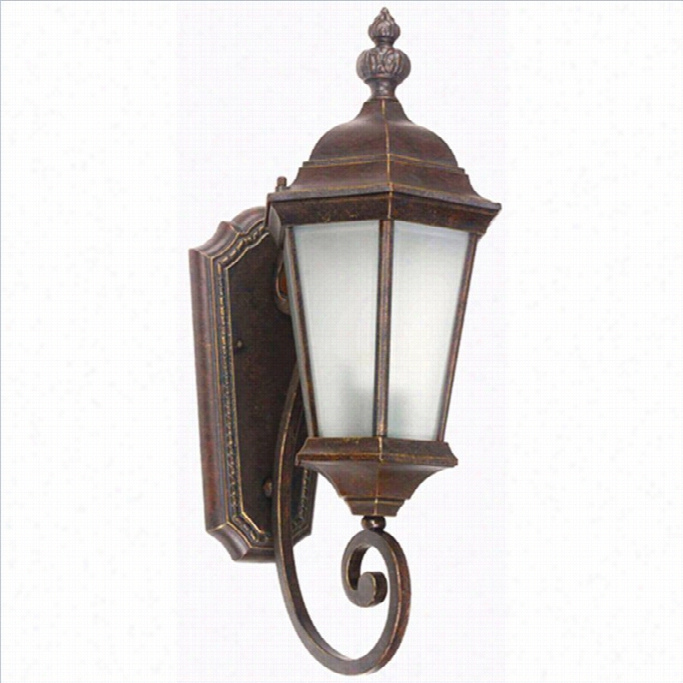 Yosemite Home Decor Brielle 1 Light Exterior Lights Wall Mount In Brown