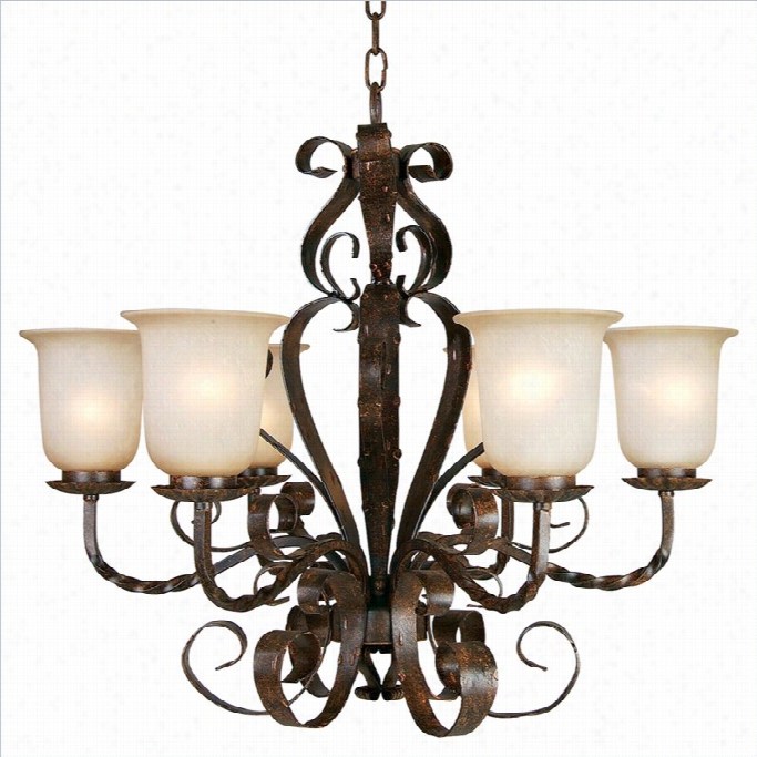 Yosemite Home Decor Mckensi 6 Lightschandelier With Shade In Bronze Patina