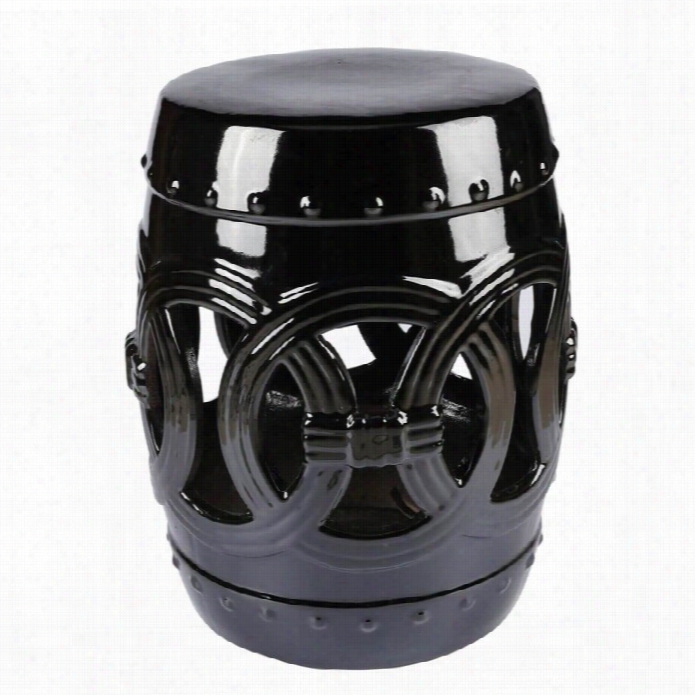 Abb Yson  Livig Talia Ceramic Garden Stool In Black