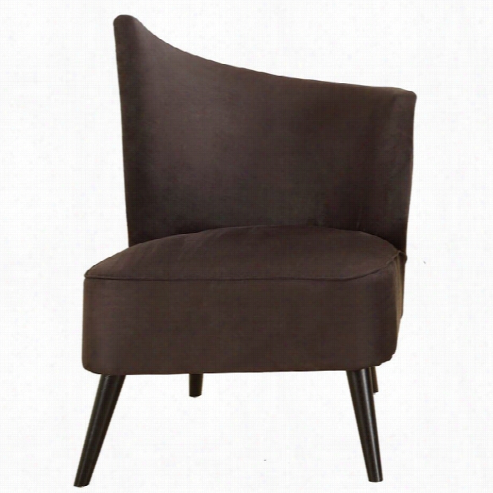 Arme N Living Elegannt Right Flaired Back Accent Chair In Black