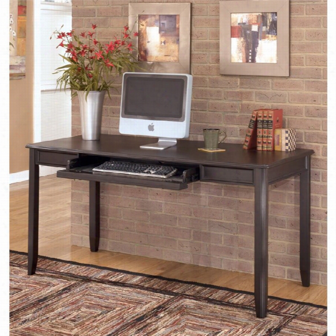 Ashley Carlyle Home Office La Rge Desk In Almost Black