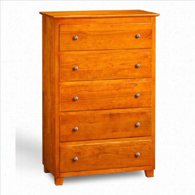 Atlantic Furnitire 5 Drawer Chest In Cwramell Atte