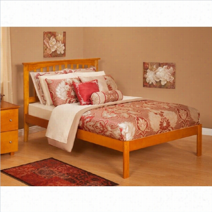 Atlantic Furniture Imssion Bed With Open Fot Rail In Caramel Latte-twin