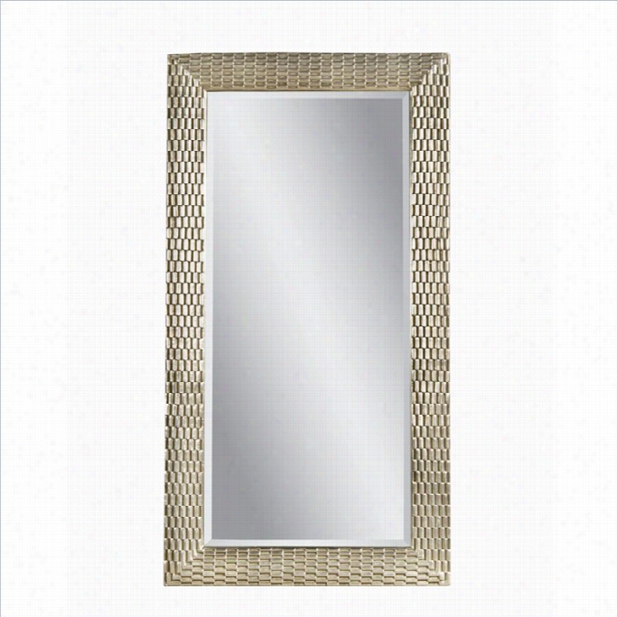 Bassett Mirrorr Sazerac Leaner Mirror In Silver Leaf