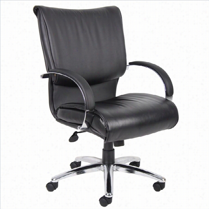 Bossoffice Products Mid Back Leaterplus Eexcutive Office Seat Of Justice In Black