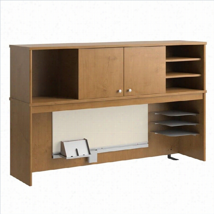 Bush Envoy Wood Hutch In Natural Cherry