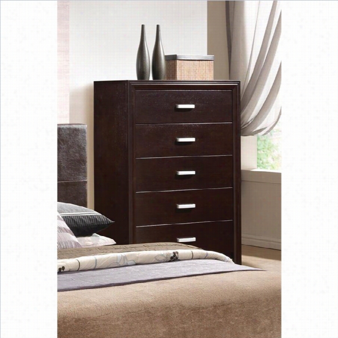 Coaster Andreas Five Dr Awer Chest In Cappuccino Brown