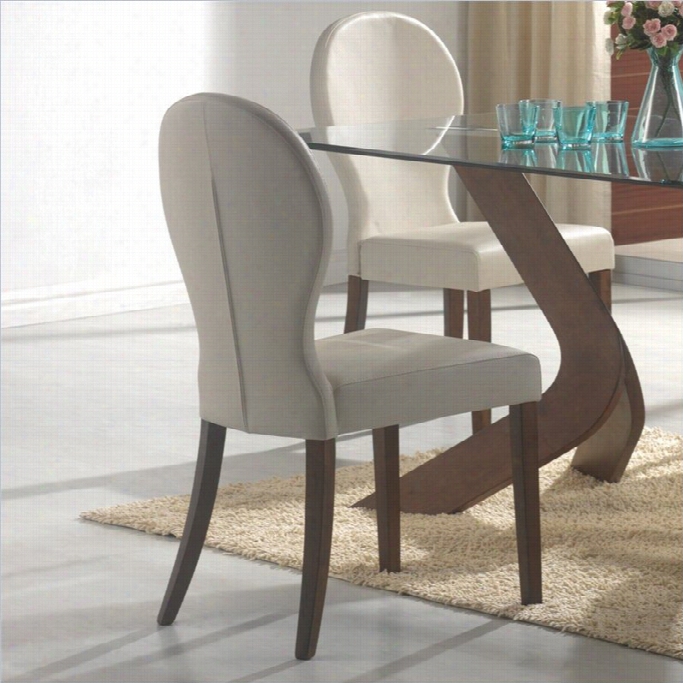 Coasetr Sab Vicente Upholstered Dining Chair In Ivory