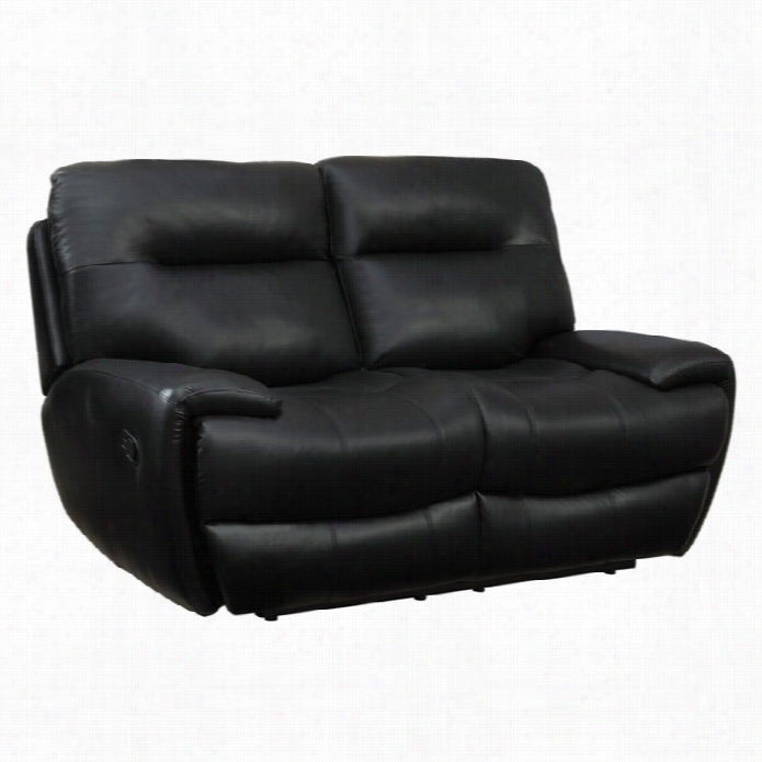 Coaster Sartell Leather Motio Nreclining Love Seat In Black