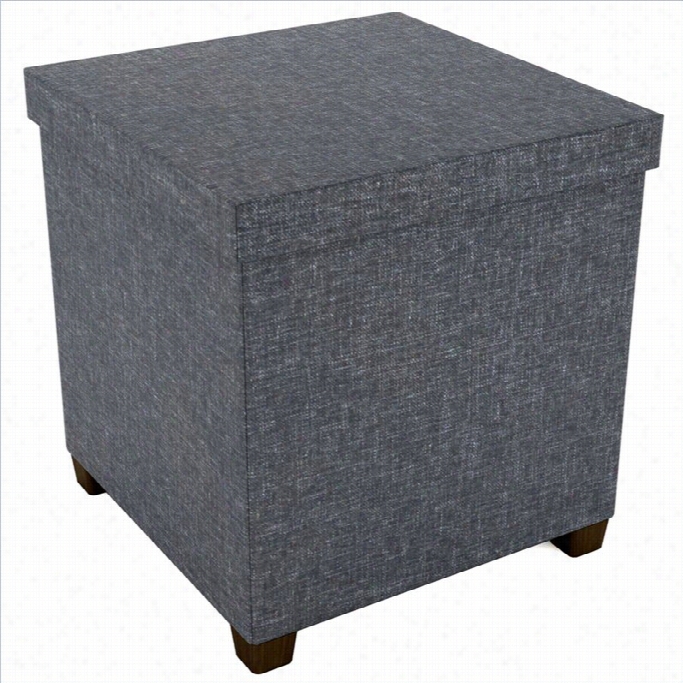 Dar Storage Ottoman In Dark Gray