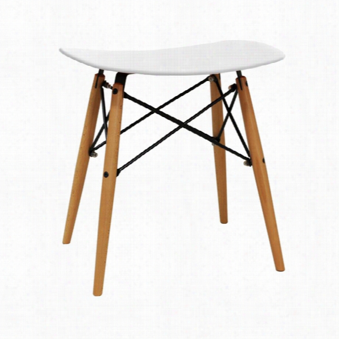 Dar Vaarna Saddle Stool In White