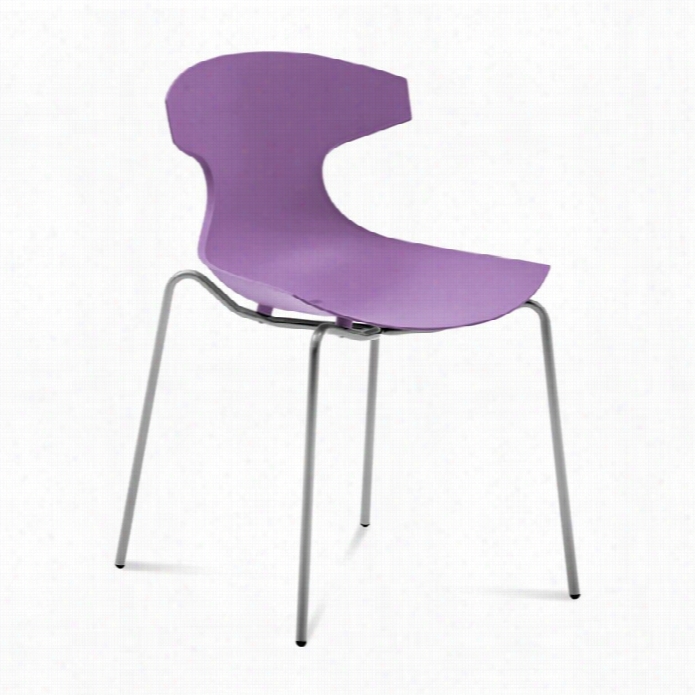 Domitalia Echo Stacikng Dining Chair In Purple