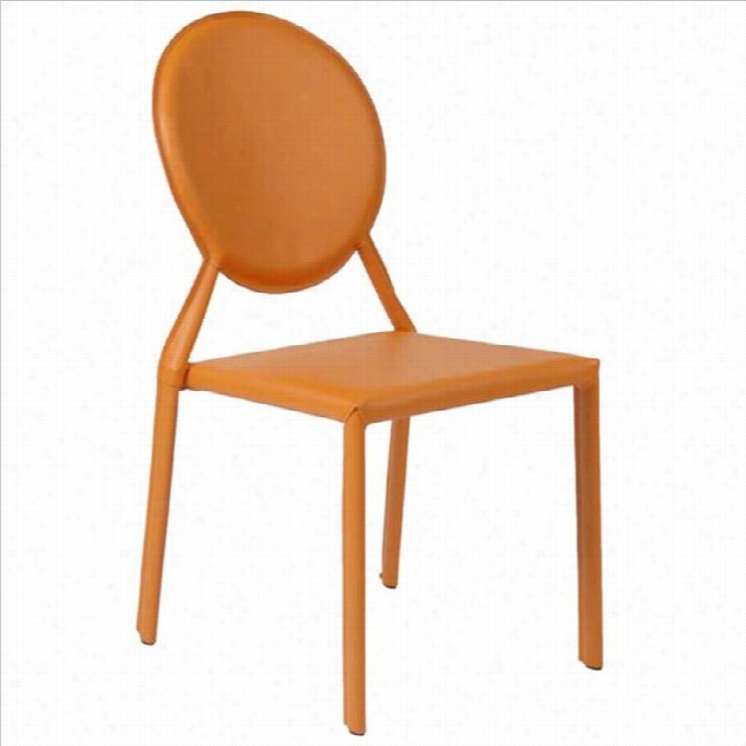 Euro Style Isabella Dining Chair In Orrange