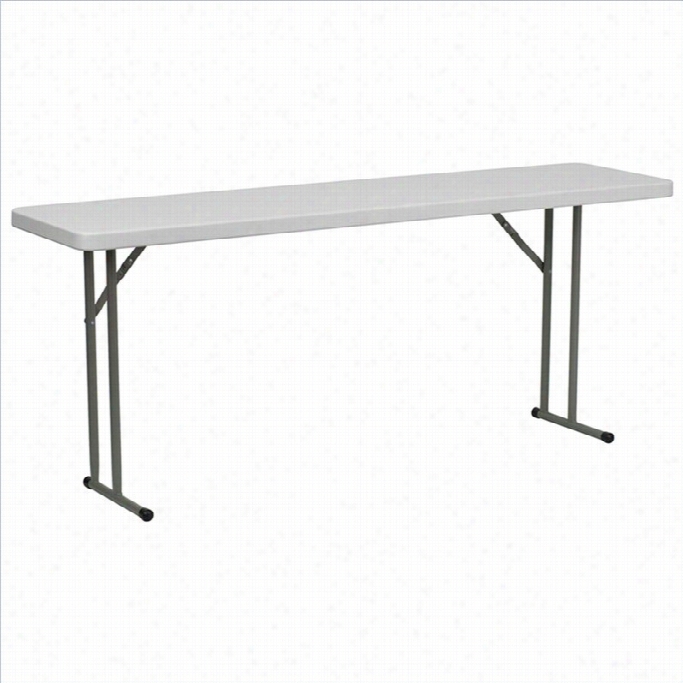 Flash  Furniture Granite Pale Folding Training Table In White