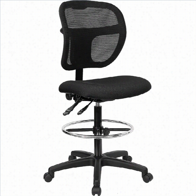 Flash Furniture Imd-back Me Sh Drafting Chair In Black