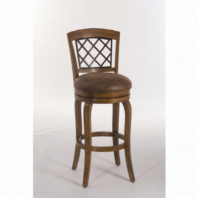 Hilsdale Ericsson 42 Swivel Barstool In Antique Brown