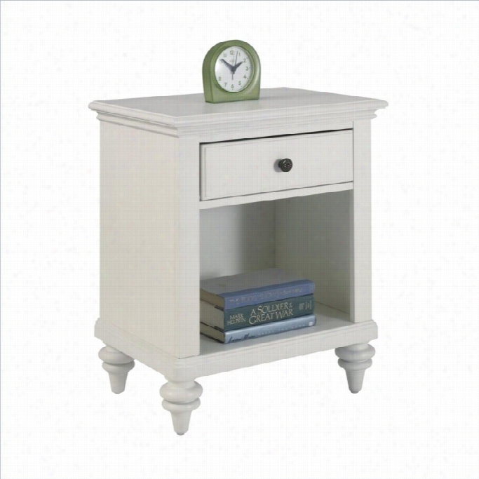 Home Styles Bermuda Night Stand In Brushed White Finih$