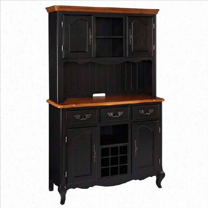 Home Styles Frenc Hcountryside Buffet And Hutch In Oak And Rubbed Black