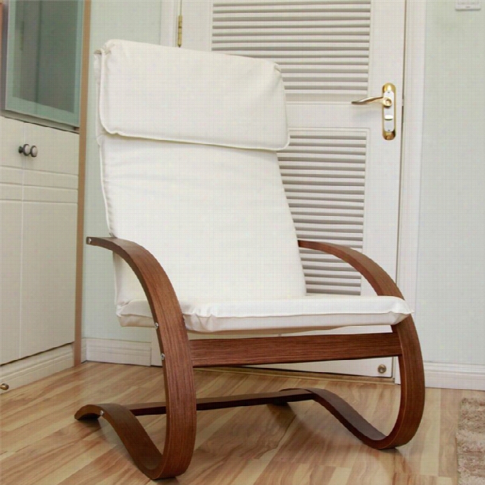 Internatoinal Caravan Stocckholm Contemporary Lounge Chair In Ivory