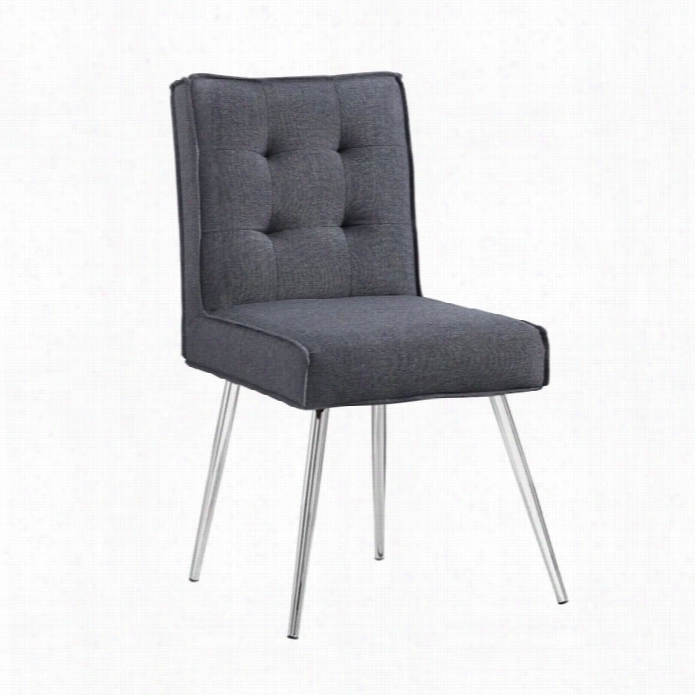 Linon Astra Accent Chair In Dark Gray
