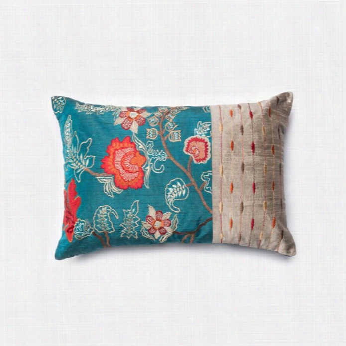 Loloi 1' X 1'9 Polyy Pillow In Blue And Red