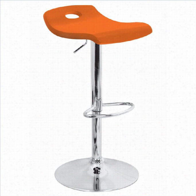 Lumisourcee Surf  23-32 Bar Stool In Orange