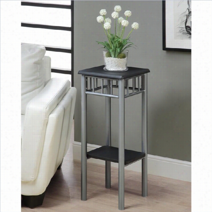 Monarch Plant Stand In Black And Silver