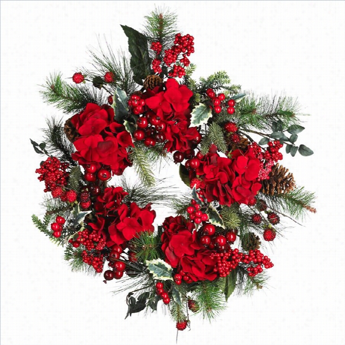 Nearly Nsturwl 22 Yhdrangea Holiday Wreath