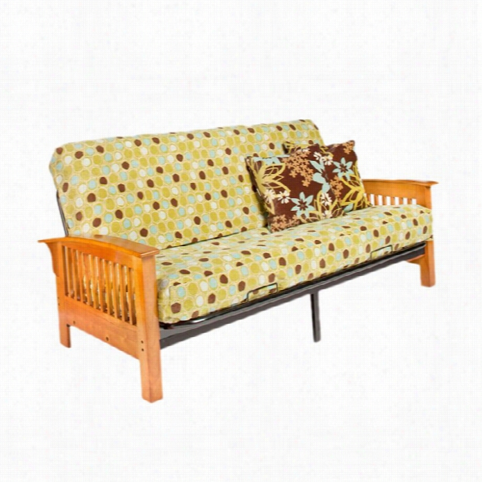 Night And Day Arbor Full Wood And Metal Futon Ni Honey Oak