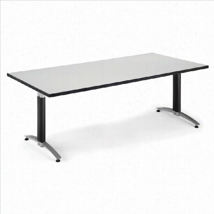 Ofm 72 Rectangle Table Mesh Base In Gray