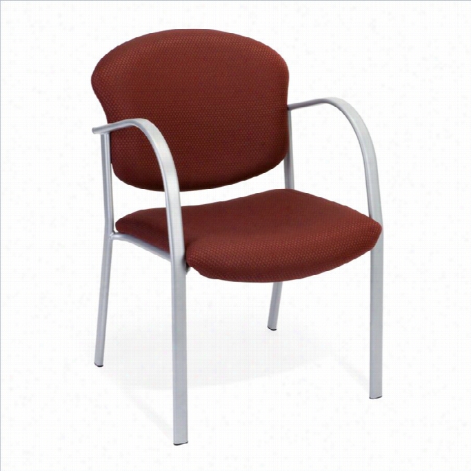 Ofm Danbelle Series Contract Reception Chair In Burgundy