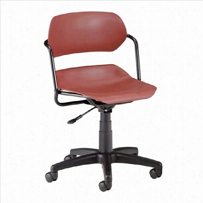 Ofm Martisa Armless Swivel Office Chair With Black Frame N Wine